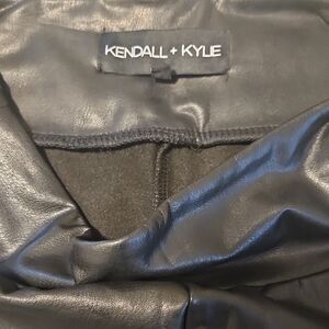 Kendall & Kylie Sleek Black Leather Jacket